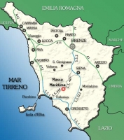 Cartina della Toscana