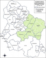 Cartina e confini dei Comuni della Media Valle. Tutti i comuni risiedono in Provincia di Lucca