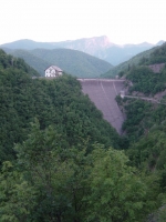 The dam of Vagli´s Lake, front view